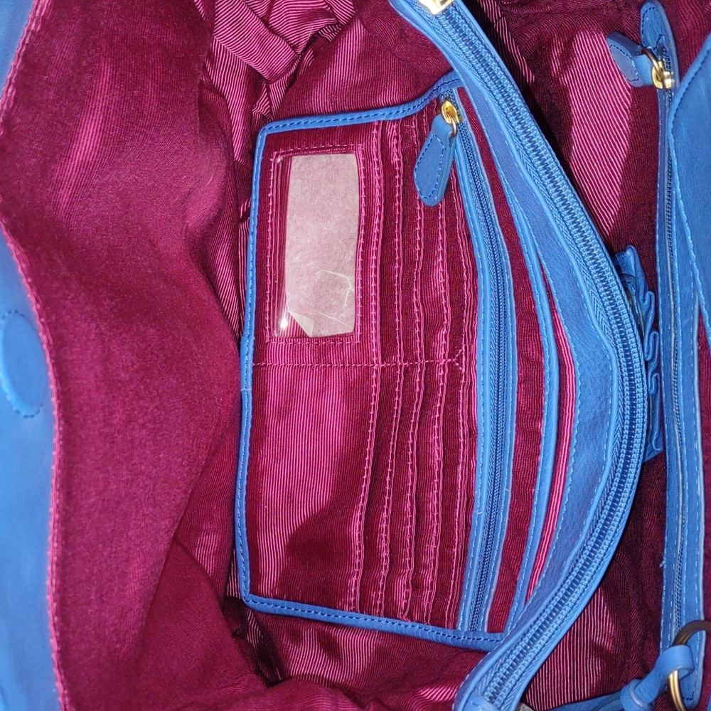 Isabella Fiore Leather Embroidery Convertible Satchel/Shoulder Bag - Picture 14 of 15